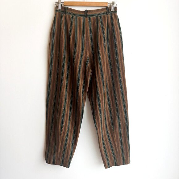 Vintage Kenzo Striped Relaxed Leg Trousers S - Picture 5 of 6